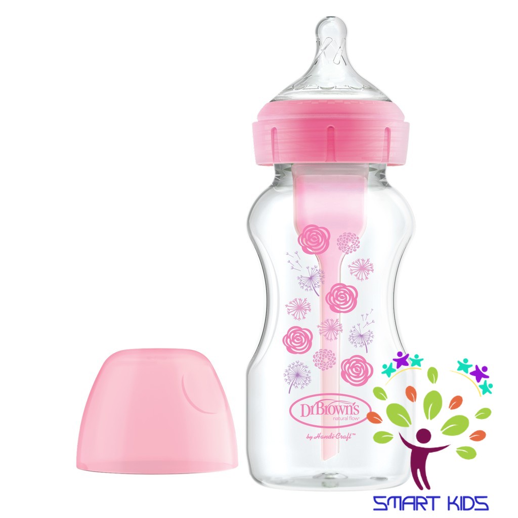 Bình sữa cổ rộng Dr.Brown's Deco 270ml nhựa PP Option Plus