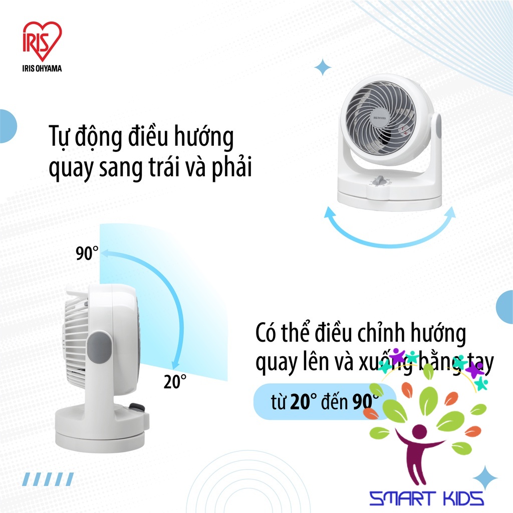 Quạt đối lưu không khí Iris Ohyama PCF-HD15C Quạt điện thông minh giúp tuần hoàn không khí, ổn định nhiệt độ phòng