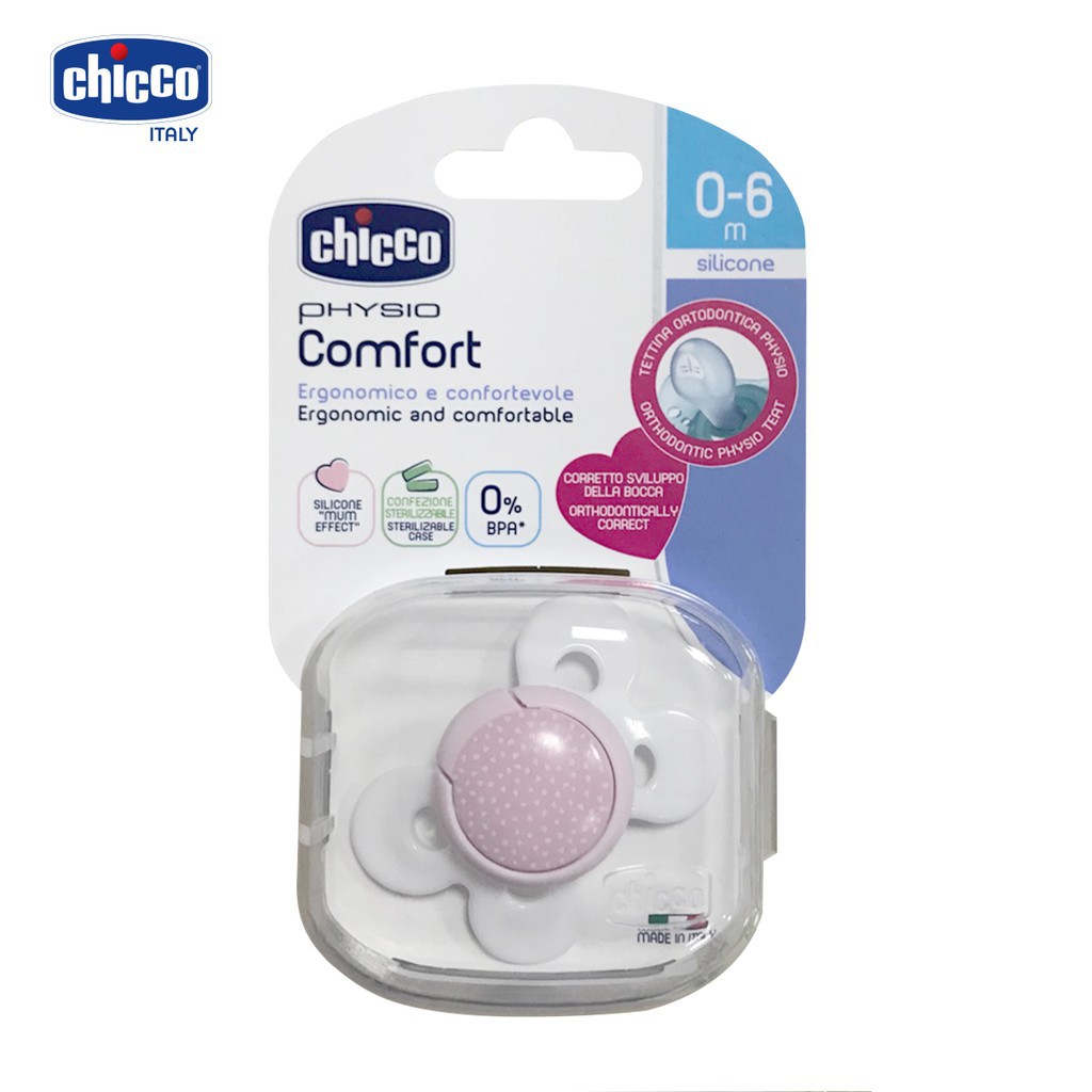 TI GIẢ SILICON CHICCO PHYSIO COMFORT 0-6M