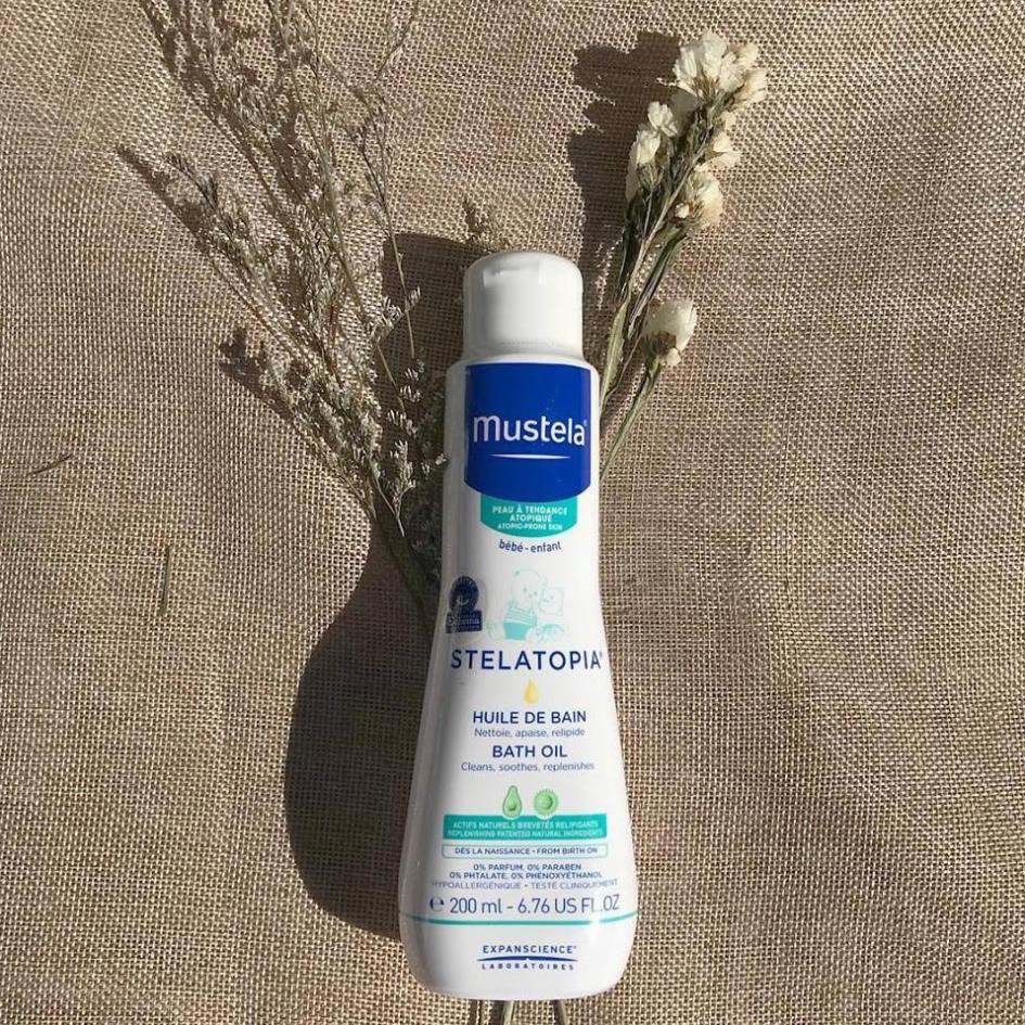 Dầu Tắm Gội Da Chàm Thể Tạng (Viêm Da Cơ Địa) Mustela Stelatopia Bath Oil 200ml