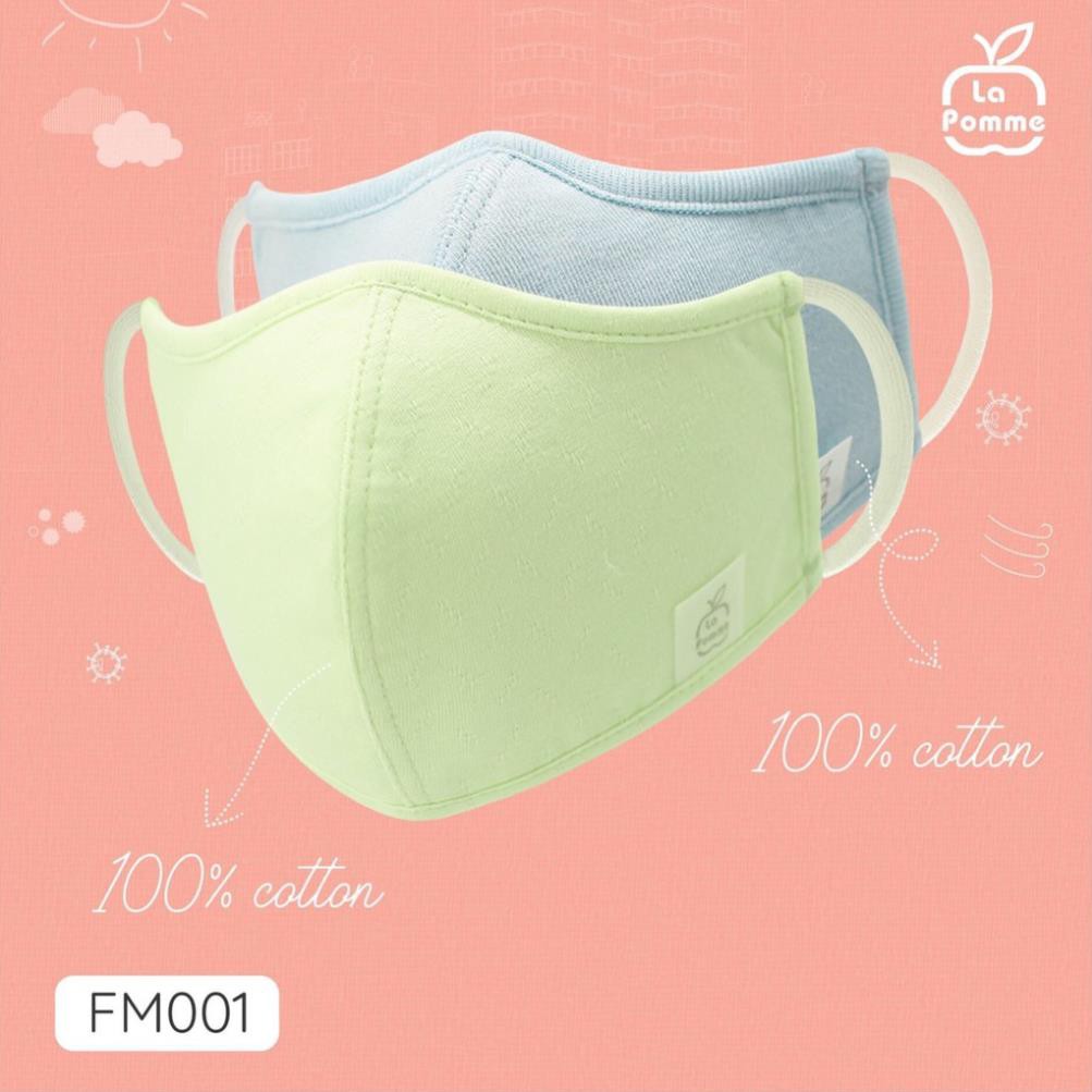 Set 2 chiếc khẩu trang 4 lớp cho bé La pomme 6m-5y