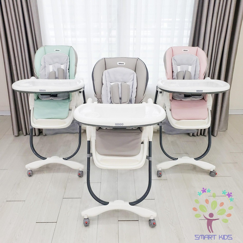Ghế ăn cao Umoo U-04 UM-05101 có bánh 3 nấc ngả 7 nấc cao hàng chính hãng