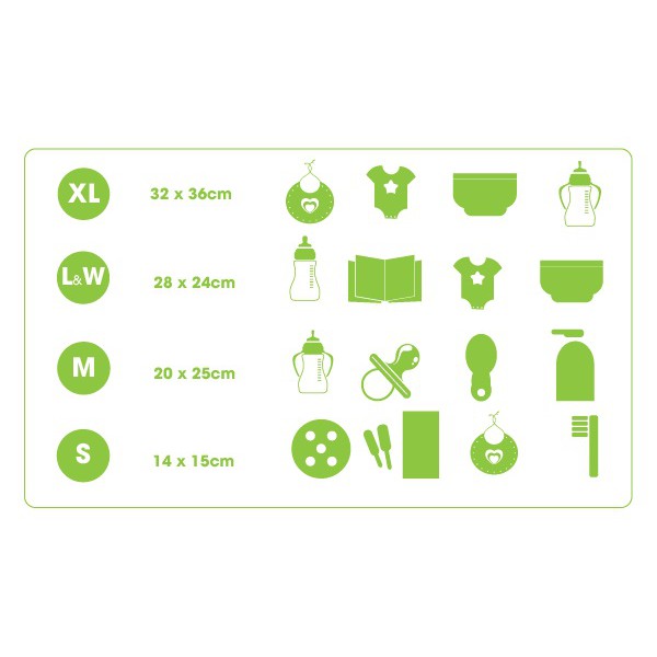 TÚI ZIP ĐỰNG ĐỒ K-MOM (MIX SIZE - 80C)