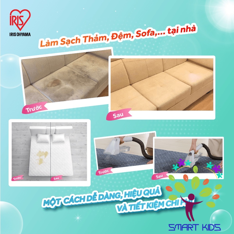 Máy phun hút giặt chăn đệm thảm sofa ghế ngồi ô tô Iris Ohyama RNS-300