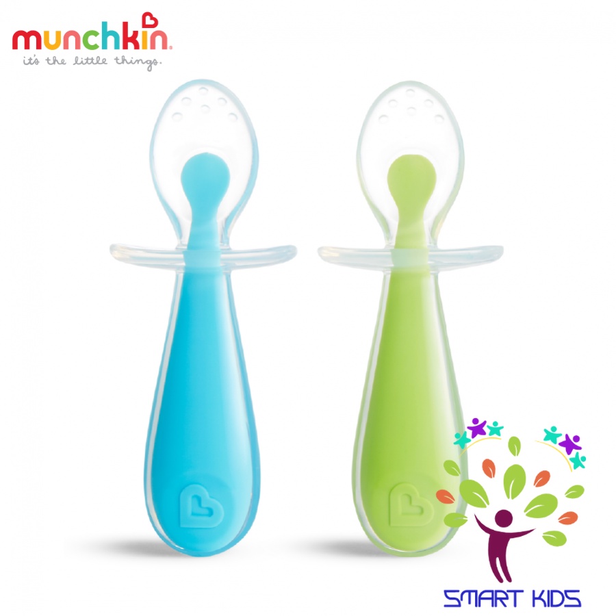 BỘ 2 THÌA SILICONE TẬP XÚC CHỐNG HÓC MUNCHKIN