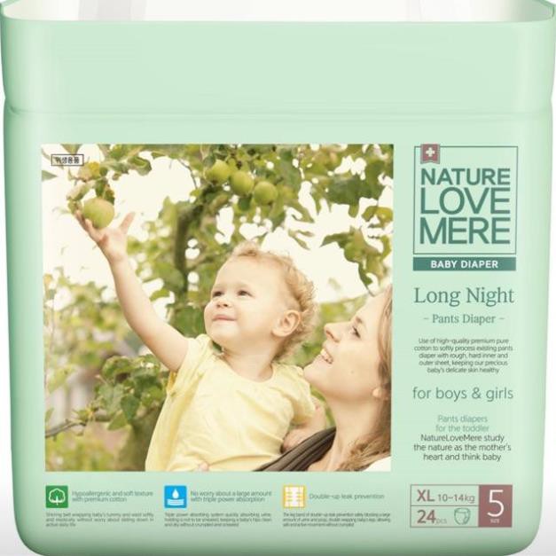 BỈM NATURE LOVE MERE BỈM QUẦN CHUYÊN ĐÓNG ĐÊM PHIÊN BẢN MỚI 2021- L30/XL24/XXL20