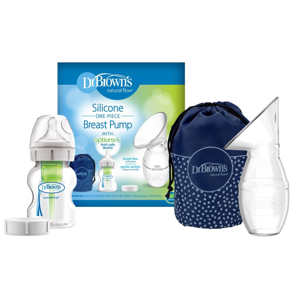 Bộ hút sữa và hứng sữa Silicone Dr Brown's