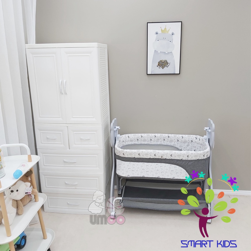 Nôi cũi vải Umoo Gấu UM-08111