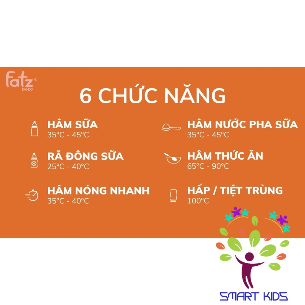 MÁY HÂM SỮA TIỆT TRÙNG ĐIỆN TỬ 4 BÌNH - QUATRO 1 - FATZ BABY FB3015CY