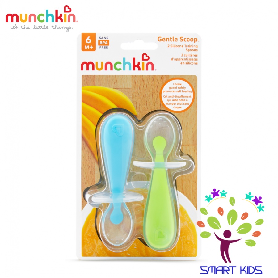 BỘ 2 THÌA SILICONE TẬP XÚC CHỐNG HÓC MUNCHKIN