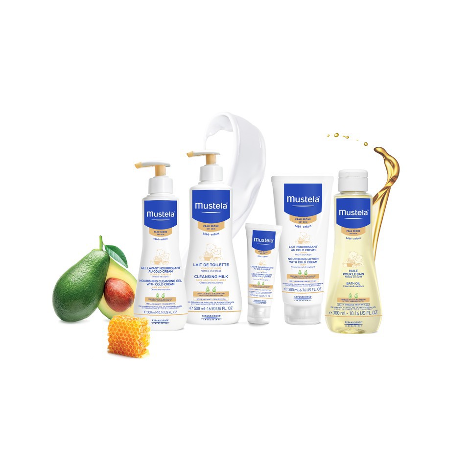 Sản Phẩm Làm Sạch Cho Trẻ Sơ Sinh & Em Bé Da Khô Mustela 500ml