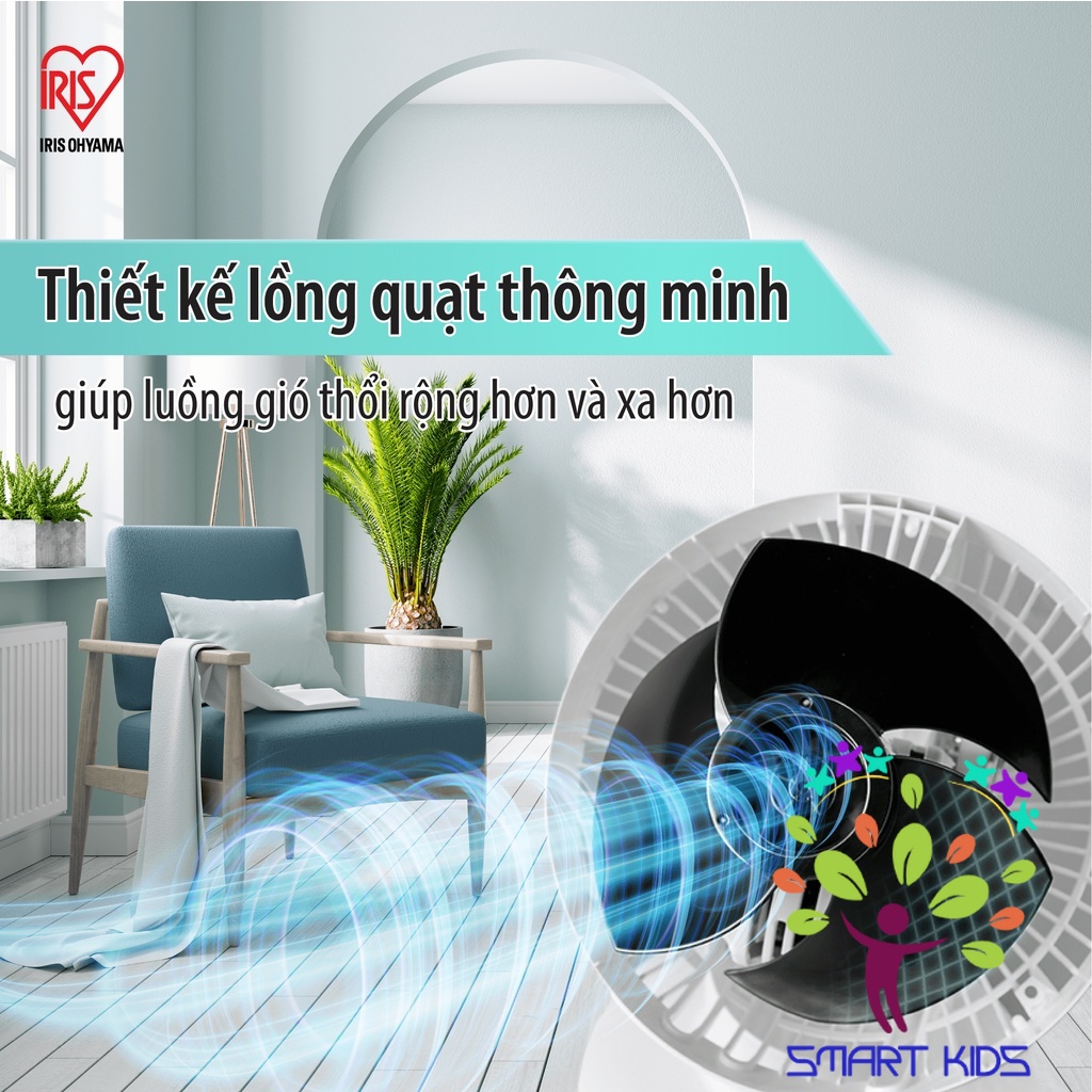 Quạt đối lưu không khí Iris Ohyama SDC15T Quạt điện để bàn giúp tuần hoàn không khí, sử dụng cho văn phòng/ gia đình