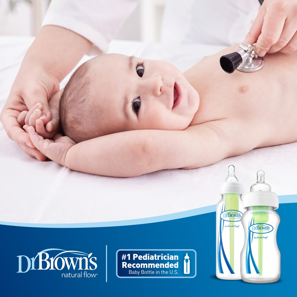 Bộ 2 phụ kiện bình sữa tùy chọn cổ rộng 270ml Dr Brown's