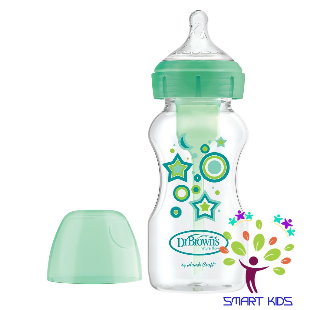 Bình sữa cổ rộng Dr.Brown's Deco 270ml nhựa PP Option Plus