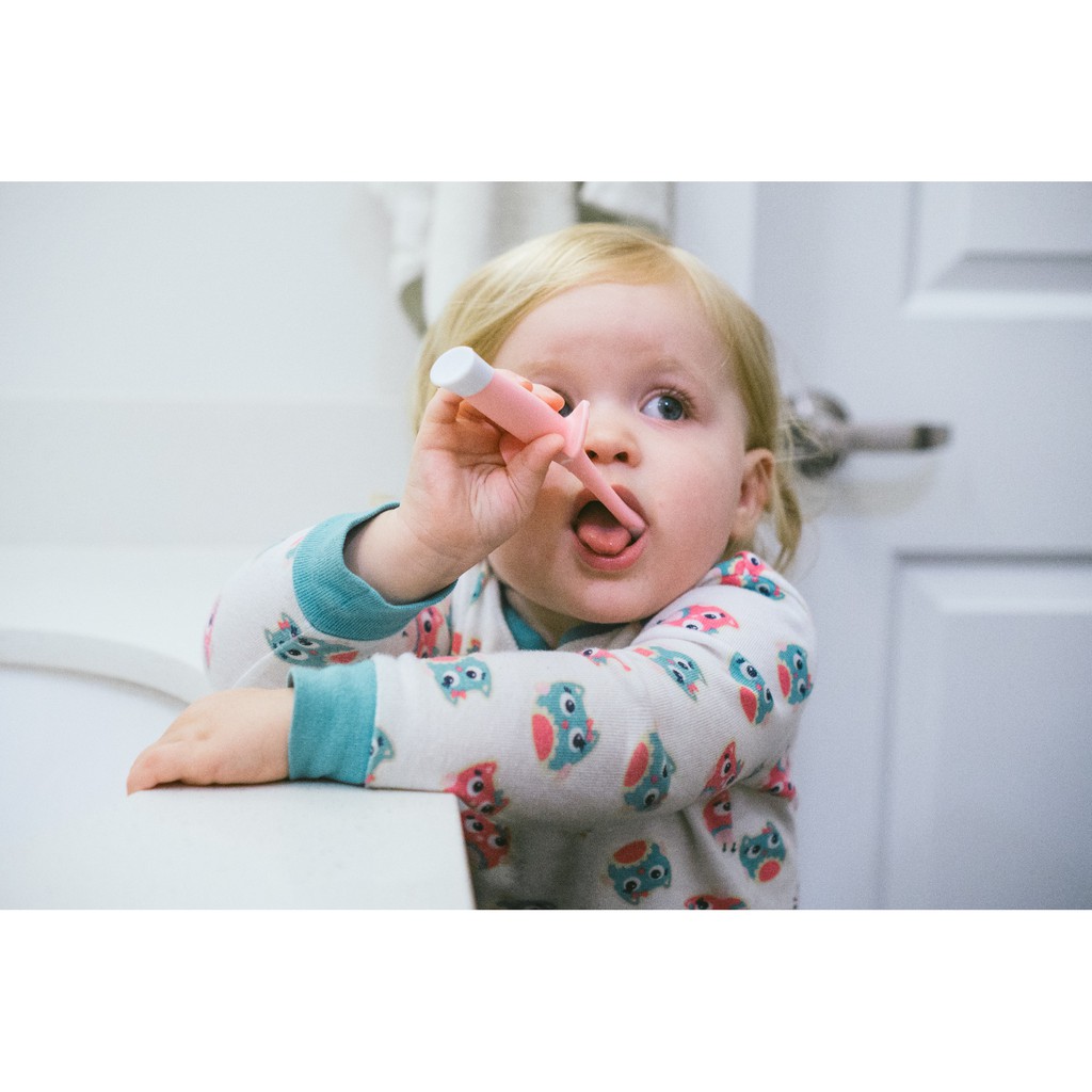 Combo Bàn Chải Đánh Răng & Kem Đánh Răng Vị Táo Cho Trẻ Từ 0-3 Tuổi Dr Brown's