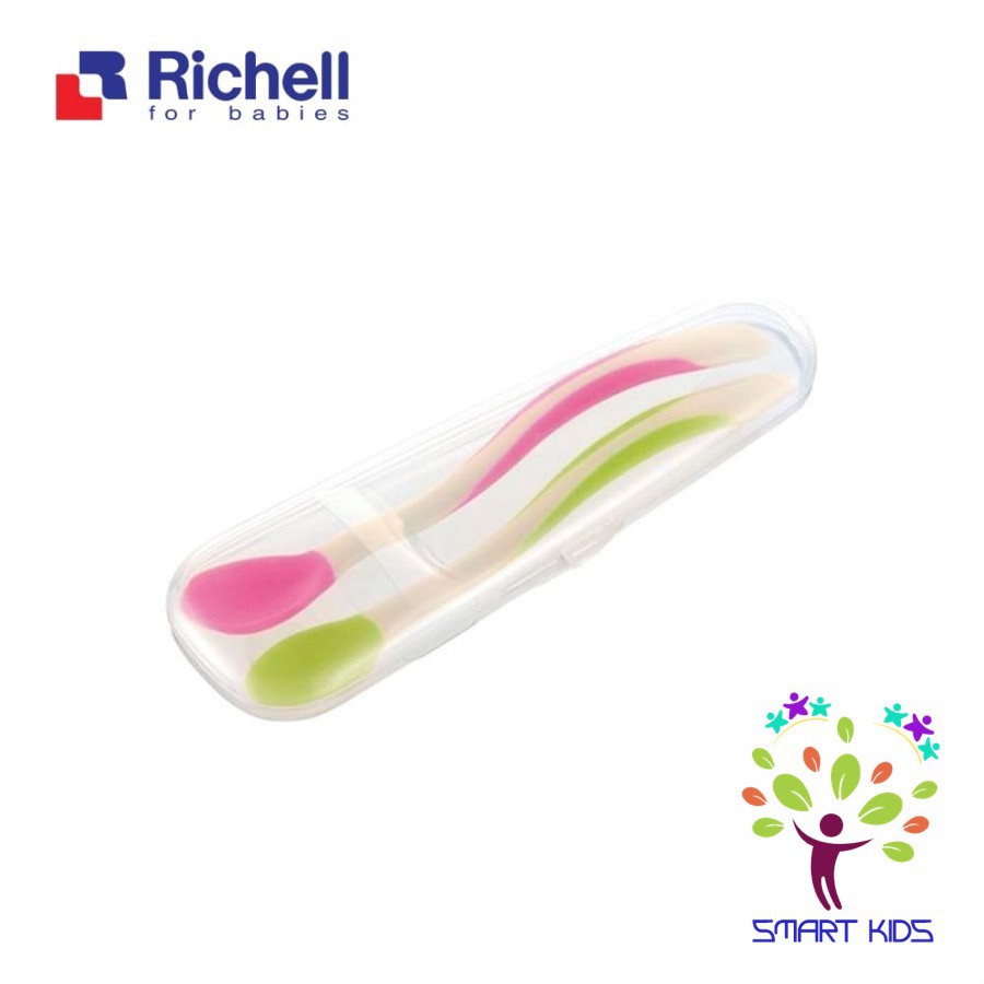 Bộ 2 Thìa Mềm Muỗng Mềm Muỗng Nhựa Có Hộp Richell