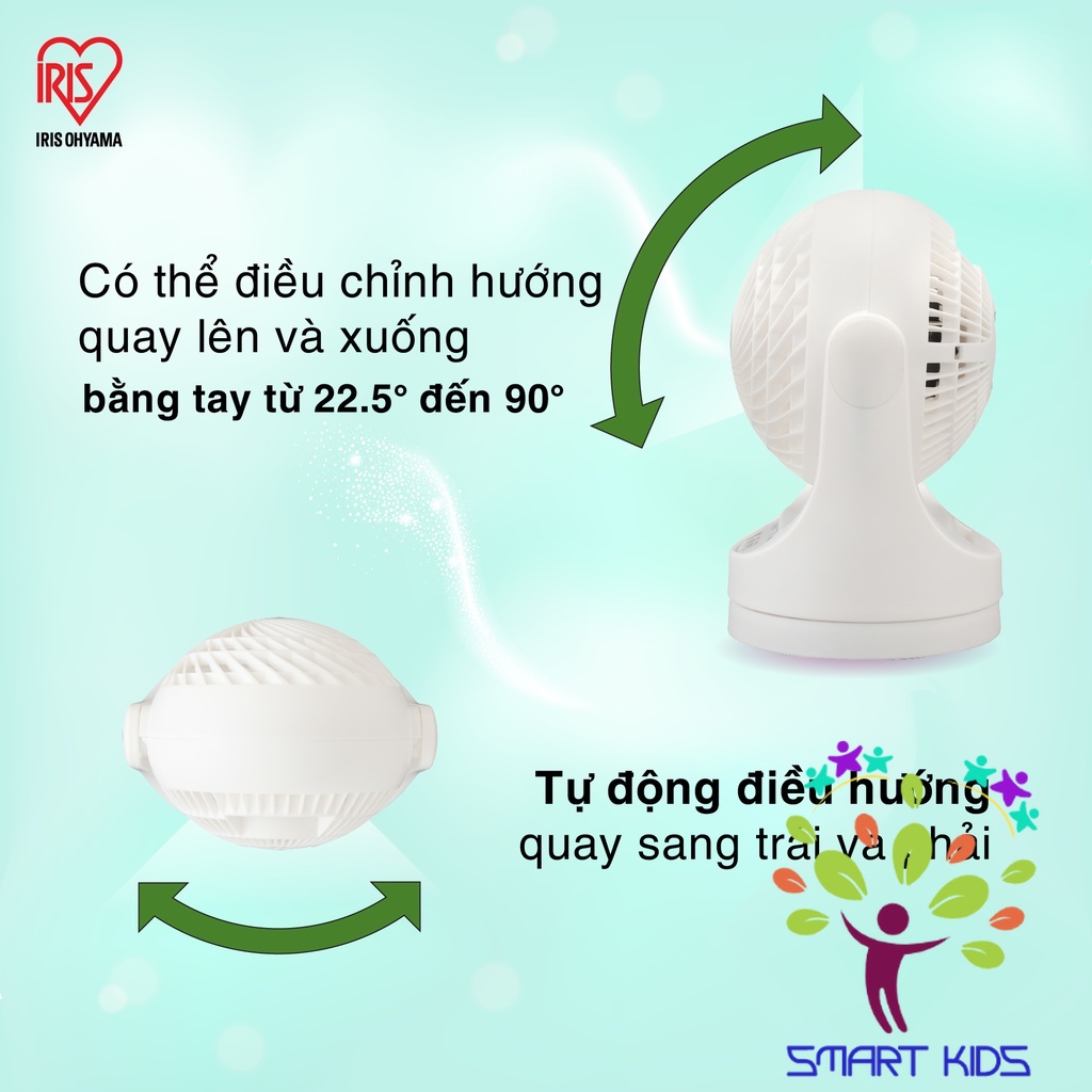Quạt đối lưu không khí Iris Ohyama MKC15 Quạt điện nhỏ để bàn điều khiển từ xa