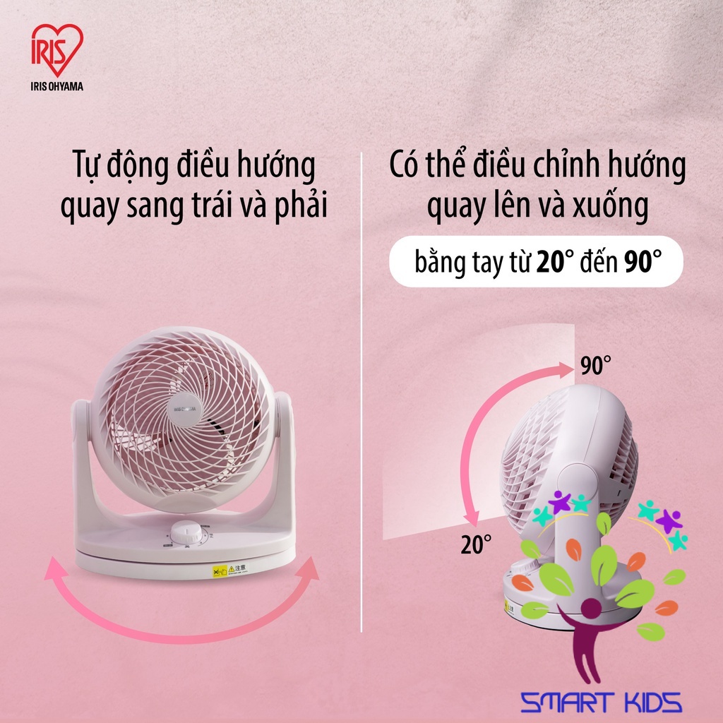Quạt đối lưu điều hòa không khí Iris Ohyama PCF-HEK18 Quạt để bàn sử dụng cho văn phòng, phòng ngủ, phòng khách