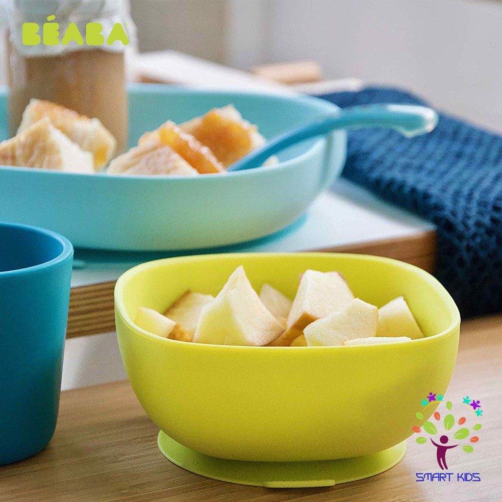 Bộ ăn dặm Silicone đế hít không đổ Beaba