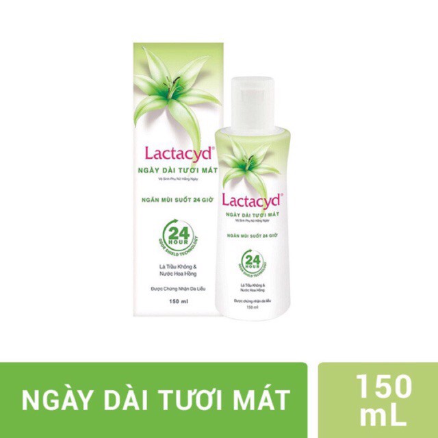 Vệ sinh phụ nữ Lactacyd Lá Trầu Không và Nước Hoa Hồng (150ml)