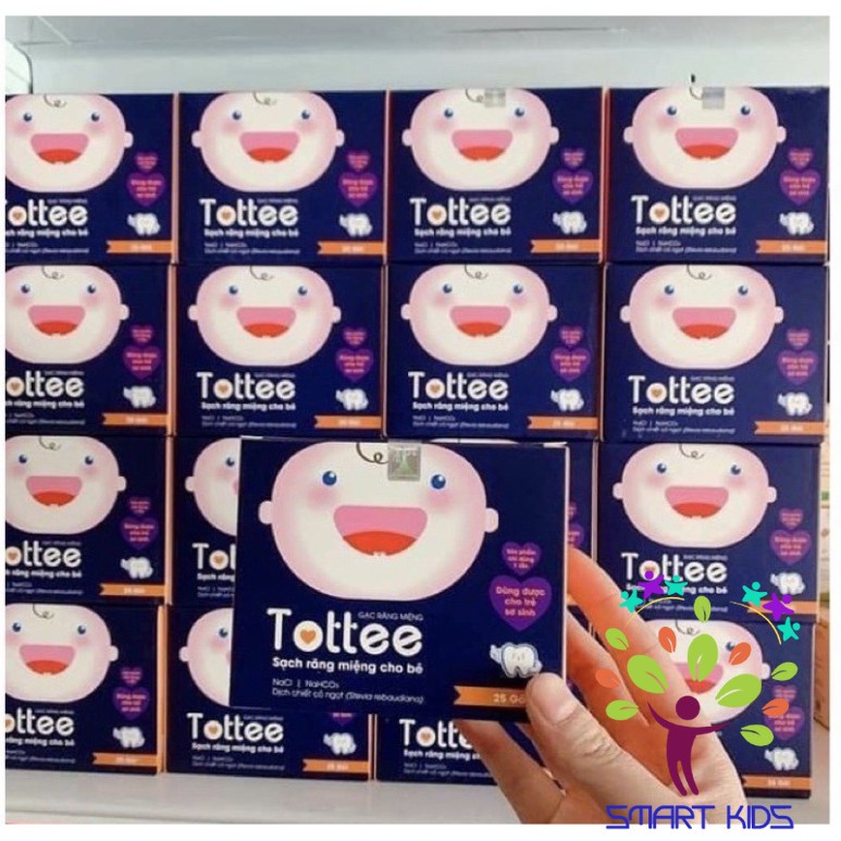 Gạc Rơ Lưỡi Tottee Tinh Chất Cỏ Ngọt Làm Sạch Và Ngăn Ngừa Các Vấn Đề Răng Miệng Cho Bé