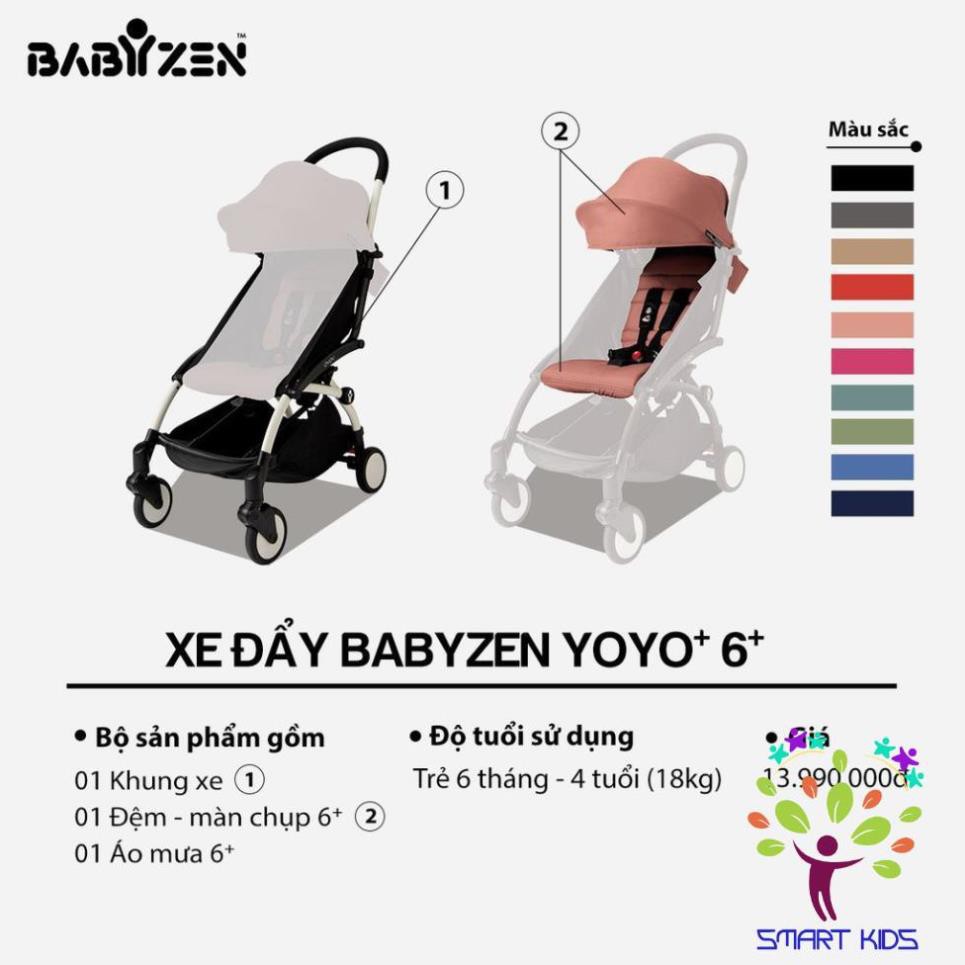 Xe đẩy BABYZEN YOYO+ 6+ Ghi Silver