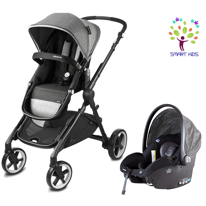 BỘ XE ĐẨY ĐÔI XE ĐẨY- NÔI XÁCH EVENFLO GOLD PIVOT XPAND TRAVEL SYSTEM 3IN1