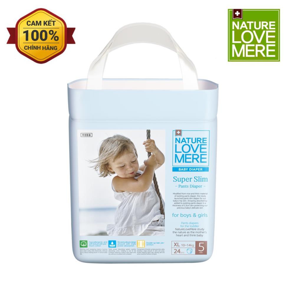 Tã/ Bỉm quần Nature Love Mere Super Slim L30/XL24/XXL20
