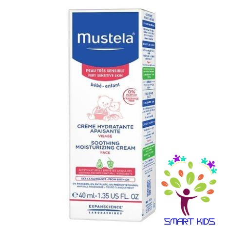 Kem Dưỡng Da Mặt Cho Trẻ Sơ Sinh & Em Bé Có Da Nhạy Cảm MUSTELA Soothing Moisturizing Cream 40ml