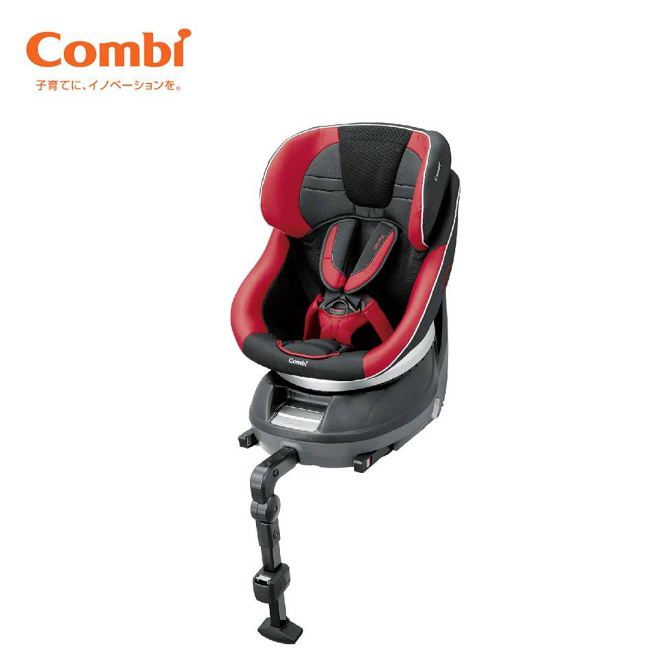 Ghế ô tô Neroom Isofix xoay 360 EG màu đỏ Combi Nhật Bản