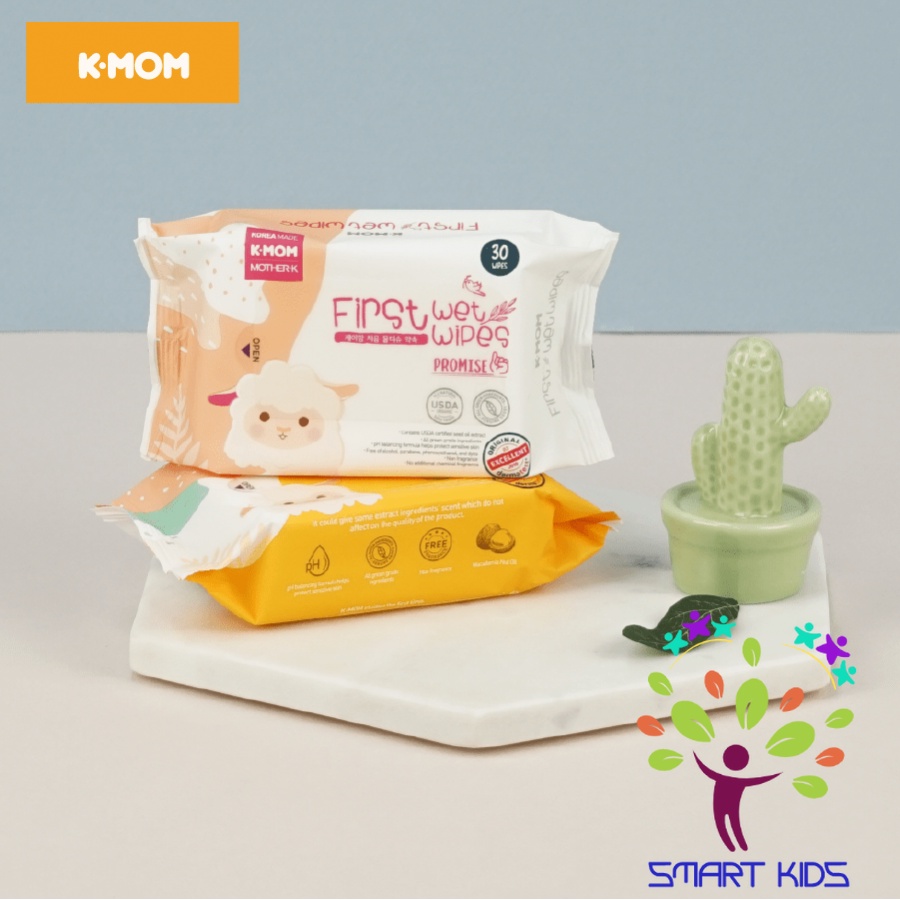 Khăn Ướt Cao Cấp K-mom Hàn Quốc First Wet Wipes (30C)