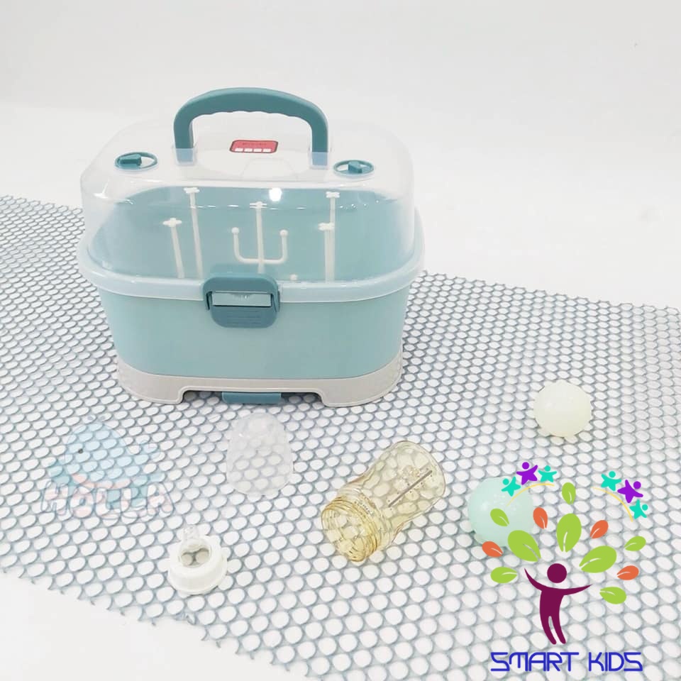 Giá úp bình sữa Holla cao cấp có nắp đậy vệ sinh cho bé HL-1589