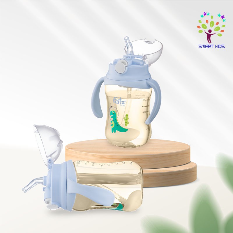 BÌNH TRITAN BẬT HÚT 2 TAY CẦM VỚI PHAO 360 ĐỘ 250ML FATZ BABY FB0250NX