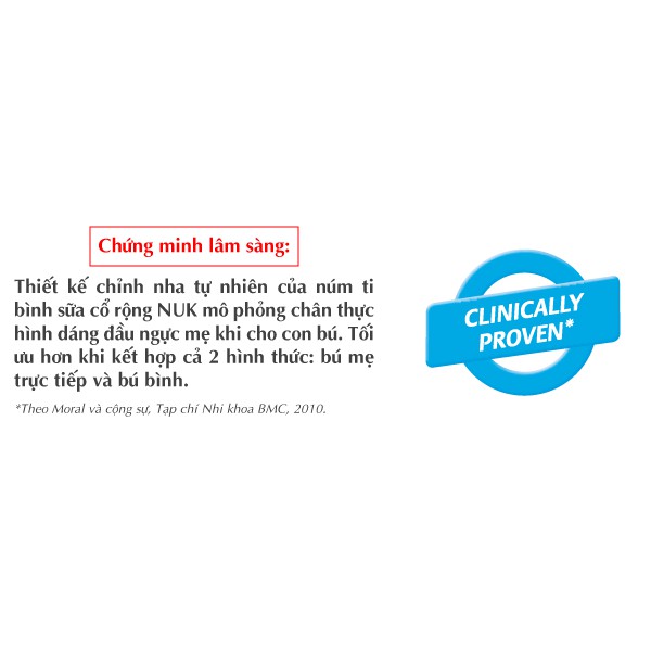 Bình sữa NUK Premium Choice thủy tinh núm ti Silicone S1 - M