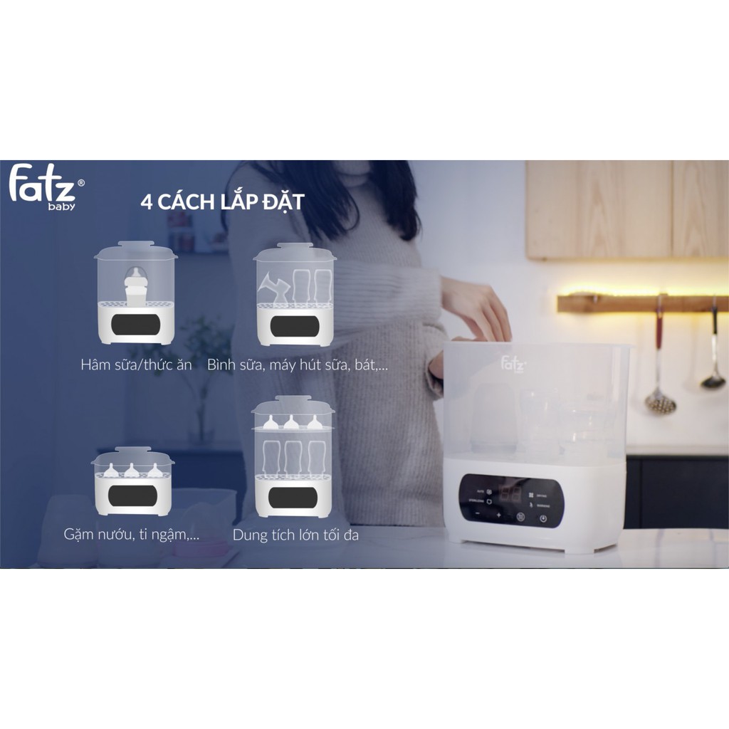 Máy tiệt trùng sấy khô hâm sữa điện tử 4 trong 1 Fatz Baby - CHIEF 2 - FB4921CY