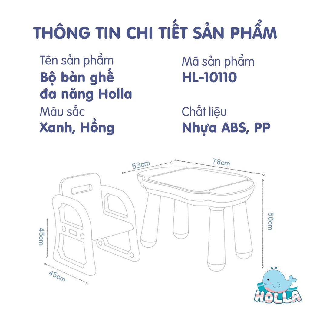 Bộ bàn ghế đa năng Holla HL-10110