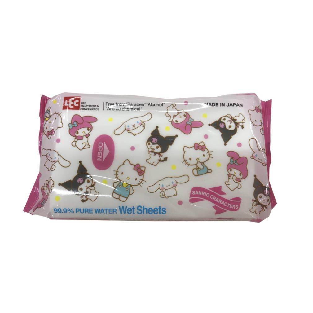 Combo Giấy Ướt Lec 99,9% Nước Tinh Khiết Sanrio E90384 80 Tờ