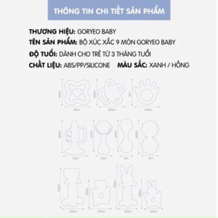 Bộ xúc xắc 9 món Goryeo baby