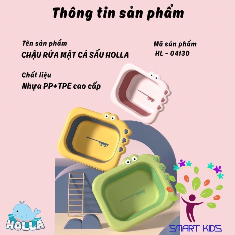 Chậu Rửa Mặt Gấp Gọn Cá Sấu Holla HL-03140