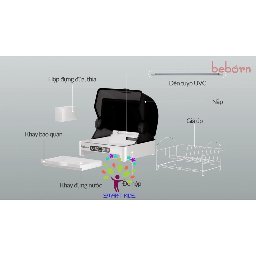 Máy Sấy Bát Đĩa Có Chức Năng Diệt Khuẩn Bằng Tia Uvc - 35l - Beborn - Z215bb