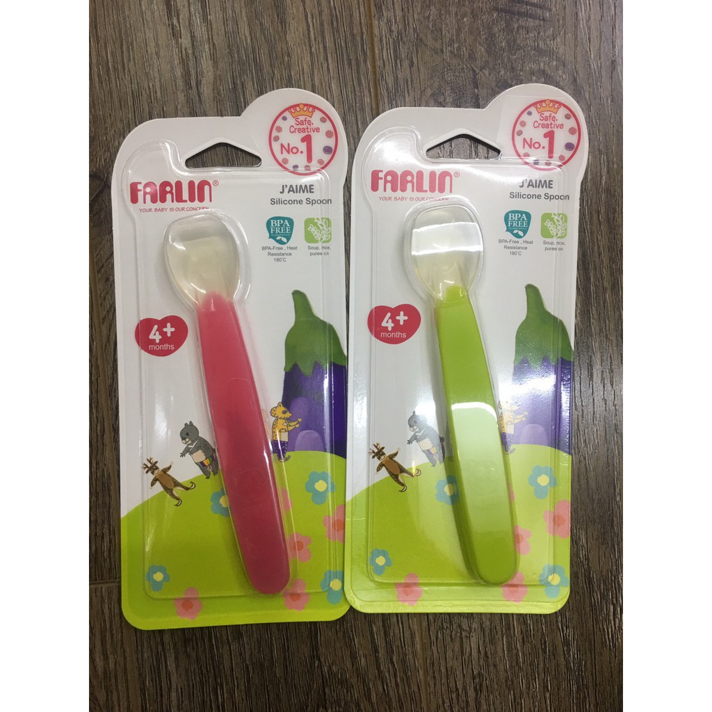 Thìa ăn dặm silicone Farlin