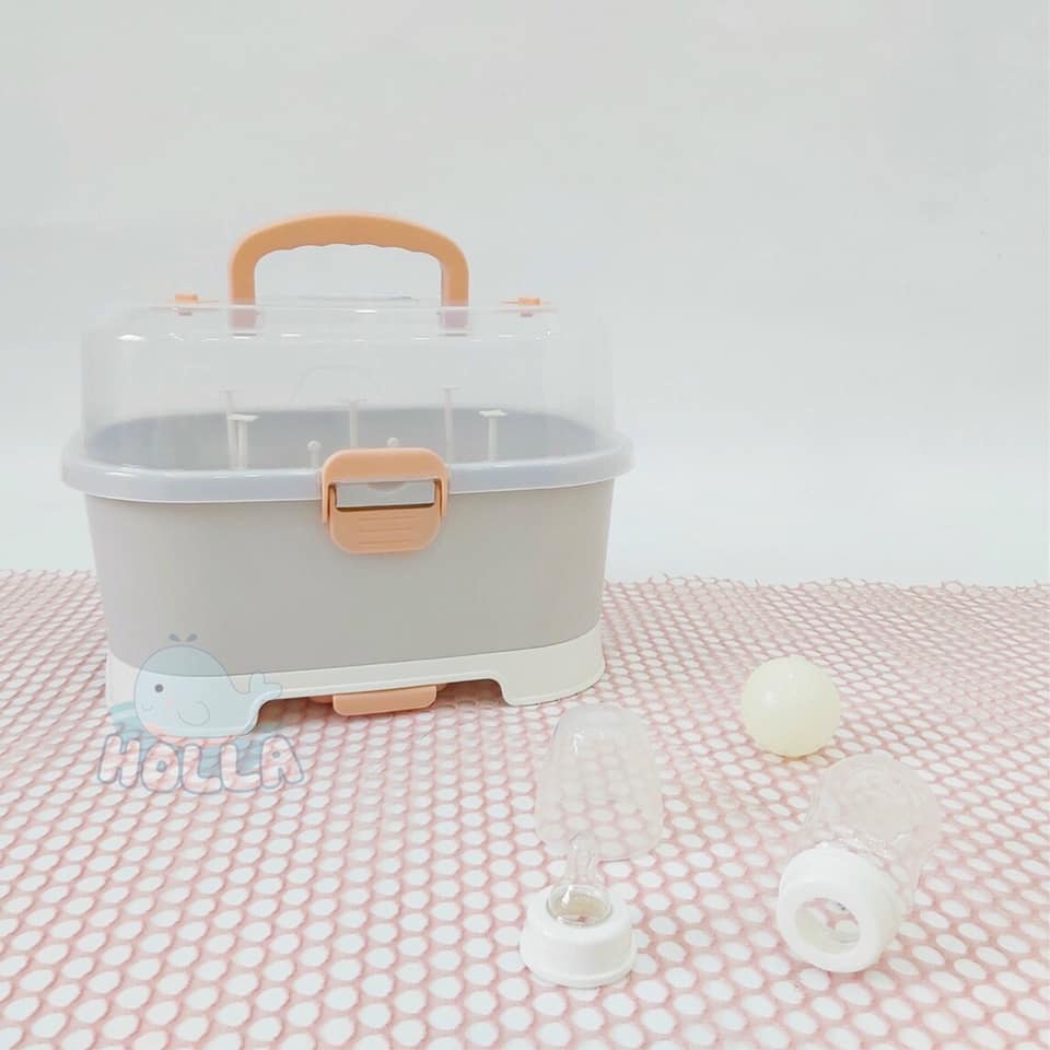 Giá úp bình sữa Holla cao cấp có nắp đậy vệ sinh cho bé HL-1589