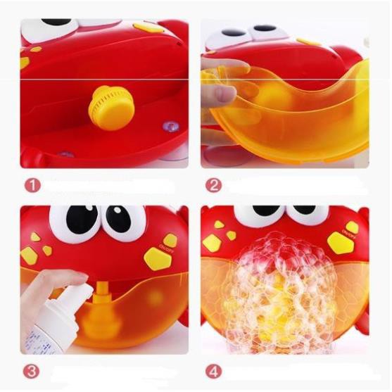 Đồ chơi nhà tắm phát nhạc Cua tạo bọt Umoo, Cua thổi bong bóng (KO KÈM PIN)