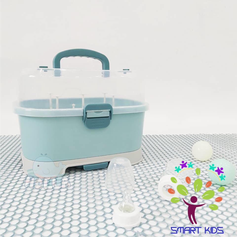 Giá úp bình sữa Holla cao cấp có nắp đậy vệ sinh cho bé HL-1589