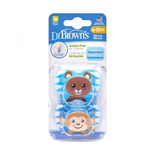 Bộ 2 ti giả chỉnh nha hình thú Dr Brown's