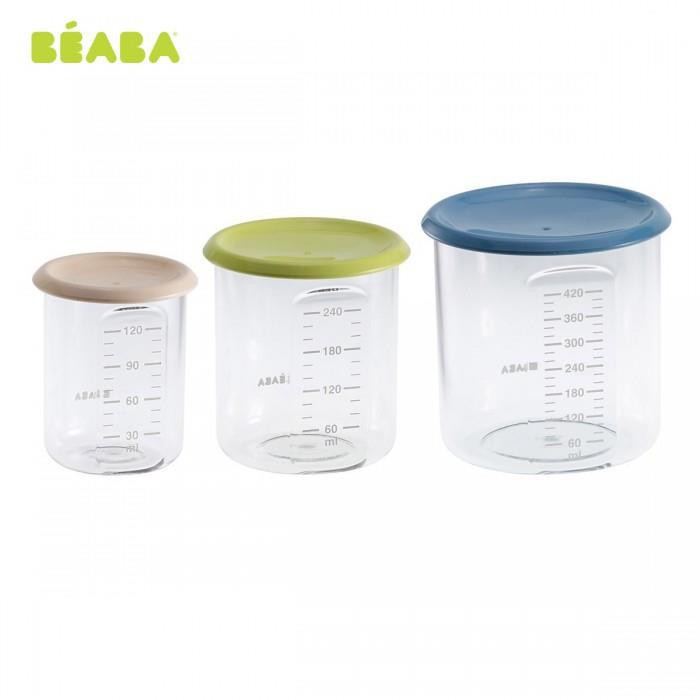 Bộ 3 hộp chia thức ăn nhựa Tritan Pháp Beaba