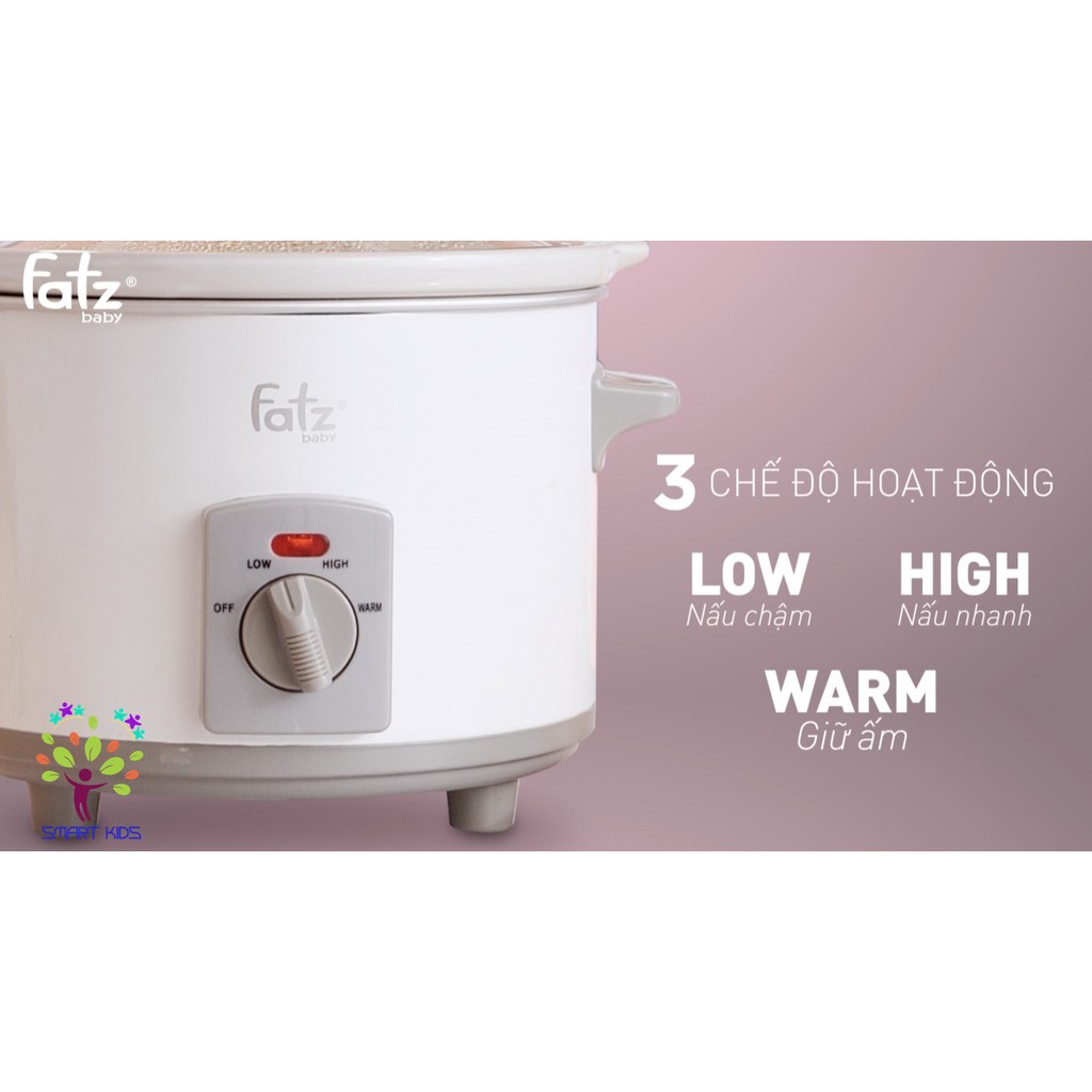 NỒI NẤU CHẬM FATZ BABY - SLOW 1 SLOW 3 - FB9015MH FB9025MH (MÀU TRẮNG)