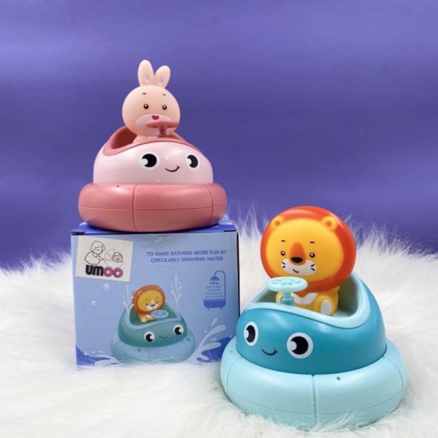 Đồ chơi tắm phi thuyền xoay tự động umoo chính hãng