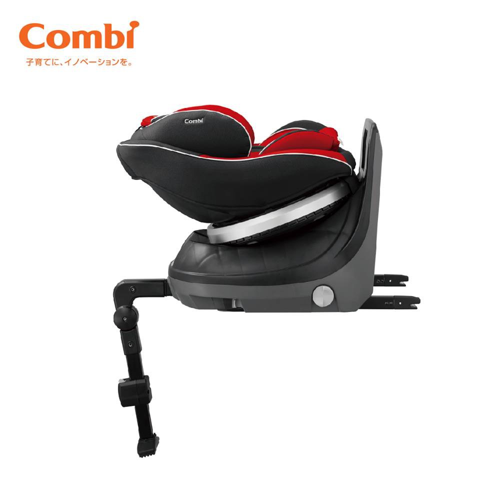 Ghế ô tô Neroom Isofix xoay 360 EG màu đỏ Combi Nhật Bản