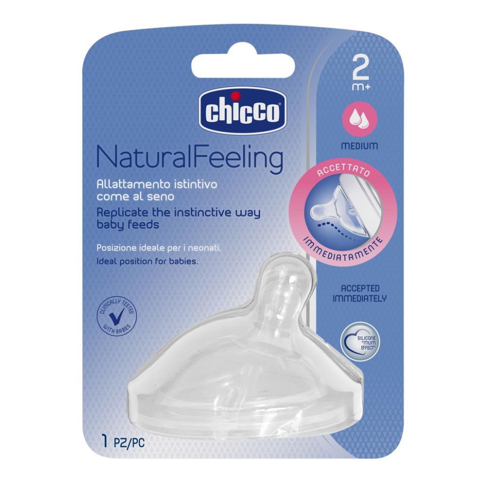810231 Núm ty nghiêng Pisa Natural Feeling chảy trung bình Chicco 2M+
